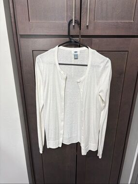 Old Navy Cream Button-Front Women's Cardigan